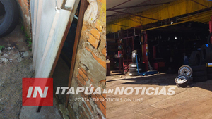 DELINCUENTES HURTARON EN CASA DE NEUMÁTICOS DE ENCARNACIÓN