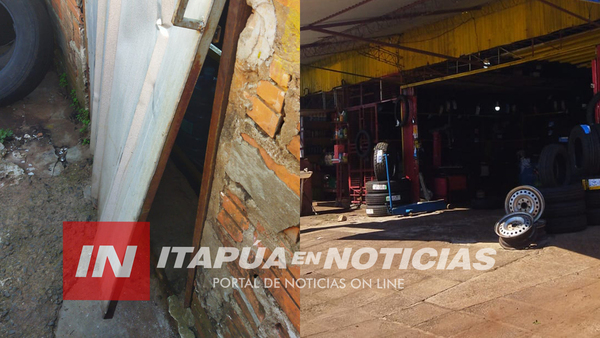 DELINCUENTES HURTARON EN CASA DE NEUMÁTICOS DE ENCARNACIÓN