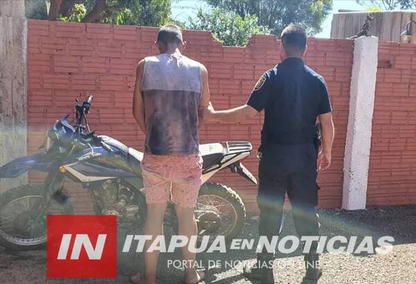 Crónica / Joven se alzó con una moto ajena, pero la Policía le cayó encima