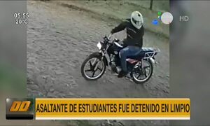 Asaltante de estudiantes fue detenido en Limpio | Telefuturo