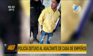 Detuvieron a asaltante de casa de empeños en Itauguá | Telefuturo