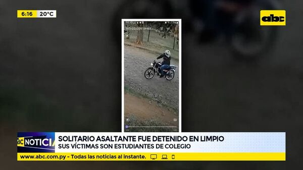Solitario asaltante fue detenido en Limpio - ABC Noticias - ABC Color