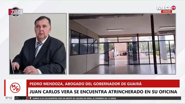 Abogado de gobernador de Guairá afirma que al terminar la intervención, este debe volver al cargo - Megacadena — Últimas Noticias de Paraguay