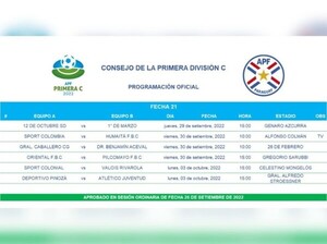 Definida la cartelera de la fecha 21 - APF