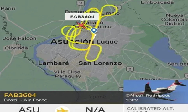 ¡Susto! El llamativo sobrevuelo de avión brasilero en Paraguay - OviedoPress