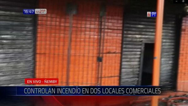 Gran incendio consume dos locales en Ñemby