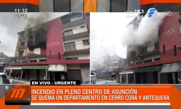 Incendio en pleno centro de Asunción - Paraguaype.com