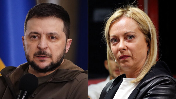 Giorgia Meloni expresó su apoyo a Volodomir Zelensky - ADN Digital