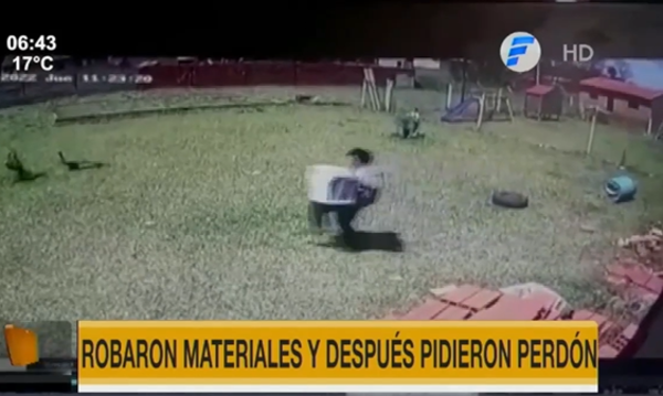 Pidieron perdón tras robar materiales de una obra - Paraguaype.com