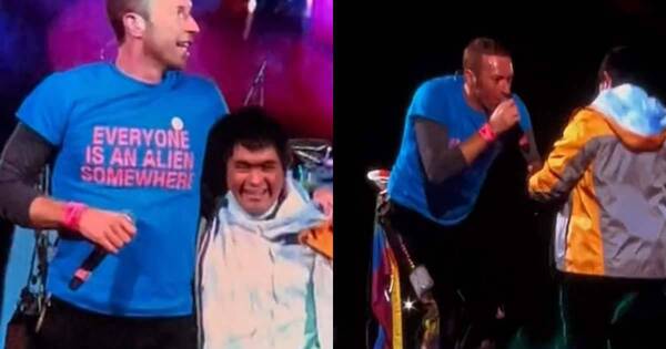 La Nación / Emoción espontánea: Chris Martin subió al escenario a fan con síndrome de Down en Chile