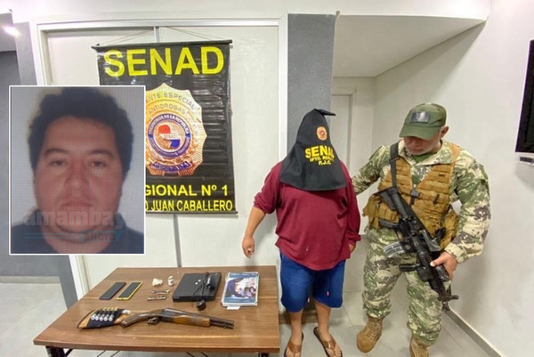 Agentes de la Senad incautaron marihuana, escopeta y detuvieron a un hombre en PJC