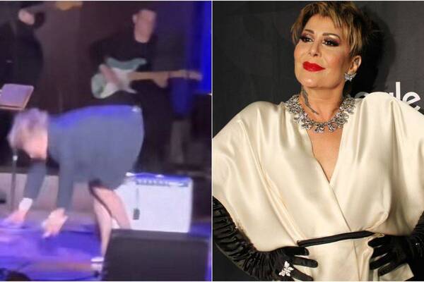 Crónica / [VIDEO] Alejandra Guzmán se cayó en pleno show y tuvo que ser hospitalizada