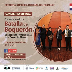 Conjunto folclórico de la OSN conmemorará Batalla de Boquerón con concierto virtual - .::Agencia IP::.