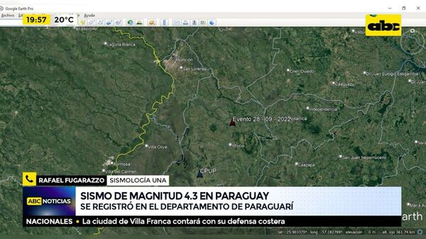 Sismo de magnitud 4.3 en Paraguarí - ABC Noticias - ABC Color