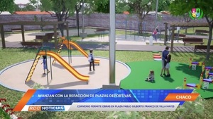 Avanzan con la remodelación de la plaza “Pablo Gilberto Franco” en Villa Hayes.