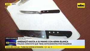 Amenazó hasta a su mamá con arma blanca - ABC Noticias - ABC Color
