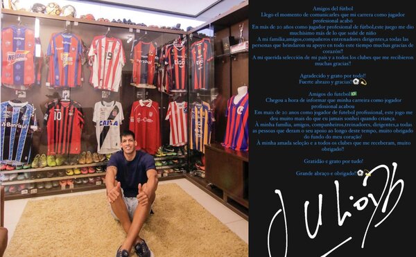 Julio Dos Santos anunció el fin de su carrera como futbolista | OnLivePy