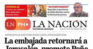 La Nación / LN PM: edición mediodía del jueves 29 de setiembre