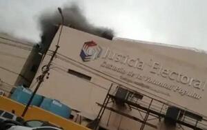 Reportan incendio en edificio de la Justicia Electoral – Prensa 5