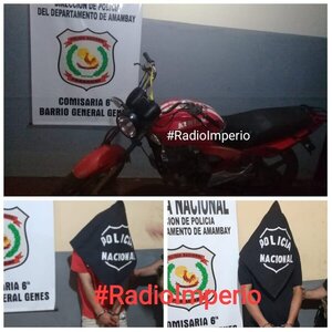 Dos nuevos detenidos en el barrio General Genes por robo de motocicleta - Radio Imperio