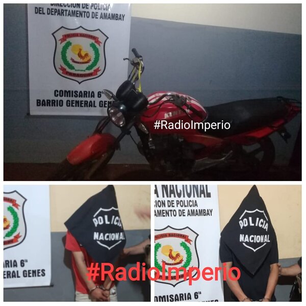 Dos nuevos detenidos en el barrio General Genes por robo de motocicleta - Radio Imperio