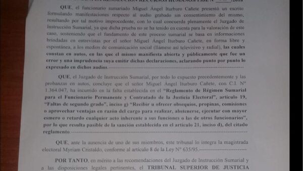 Destituyen a Miguel Iturburo del TSJE