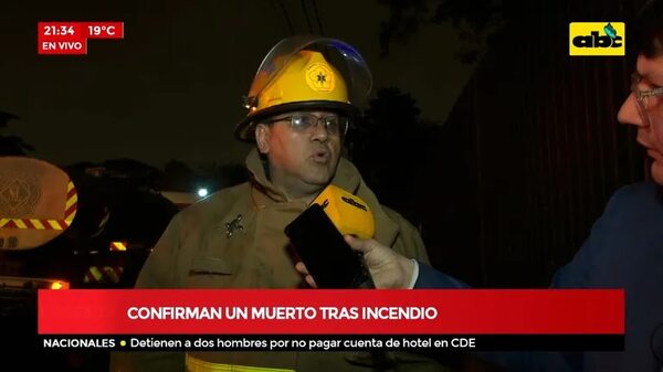 Confirman un muerto tras incendio - ABC Noticias - ABC Color