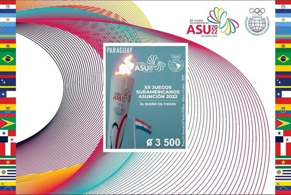 Odesur: Sellos postales de los Juegos “Asu 2022″ - Polideportivo - ABC Color