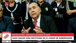 Gobernador de Guairá fue restituido en su cargo - Megacadena — Últimas Noticias de Paraguay