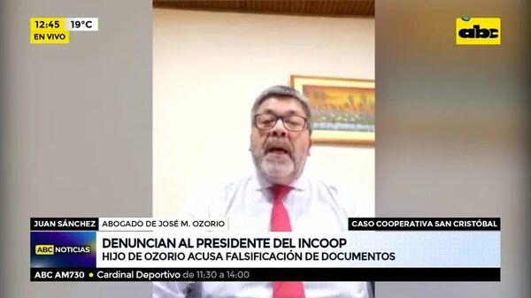 Denuncian al presidente del Incoop - ABC Noticias - ABC Color
