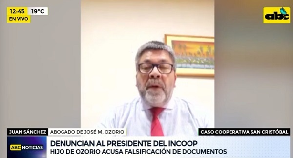 Hijo de Ozorio denuncia a titular del Incoop por crédito “falso”