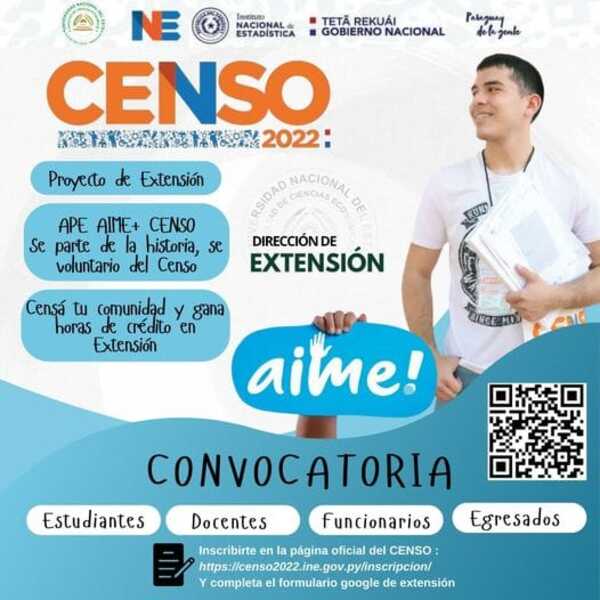 FCE-UNE invita a estudiantes para ser voluntarios del Censo 2022