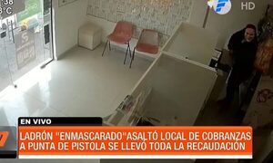 ¡De terror! Enmascarado asaltó local de cobranzas - Paraguaype.com