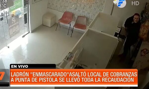 ¡De terror! Enmascarado asaltó local de cobranzas - Paraguaype.com