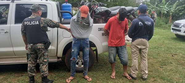 Policia aprehende a presuntos delincuentes en Horqueta
