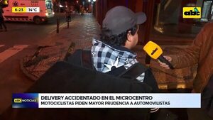 Delivery accidentado en el microcentro - ABC Noticias - ABC Color
