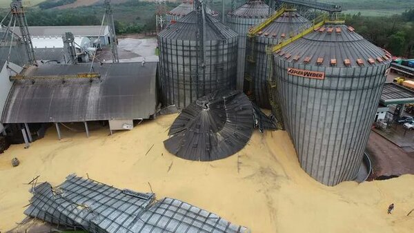 Silo de la Cooperativa Sommerfeld se derrumbó