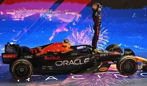 Sergio Pérez celebra en el GP de Singapur - ABC Motor 360 - ABC Color