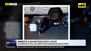 Chocó a un motociclista y huyó - ABC Noticias - ABC Color