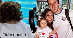 La Nación / La Tiburoncita que apoya incondicionalmente a su papá, el nadador olímpico Benjamín Hockin