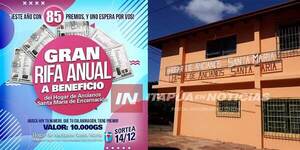 EN VENTA LA GRAN RIFA ANUAL A FAVOR DEL HOGAR SANTA MARÍA