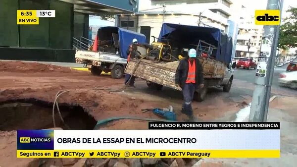Obras de la Essap en el Microcentro - ABC Noticias - ABC Color