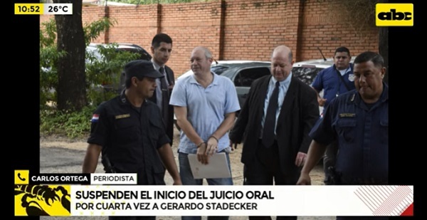 Suspenden por cuarta vez inicio de juicio contra Gerardo Stadecker