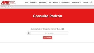 Tras esconder a fiscales y jueces, ANR  ahora “limpia” y rehabilita su padrón en la web - Política - ABC Color