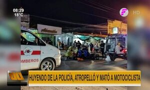 Huyó de la policía y atropelló y mató a un motociclista - Paraguaype.com