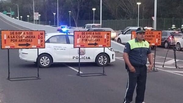 Piden paciencia y salir antes por cierre de la Costanera de Asunción