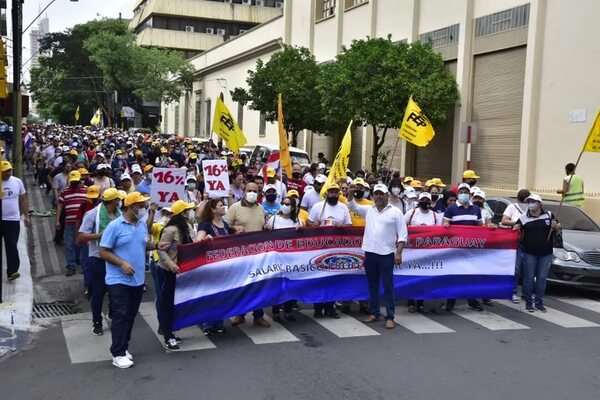 Marcha docente desde Plaza de la Democracia hasta el MEC será esta mañana - Nacionales - ABC Color