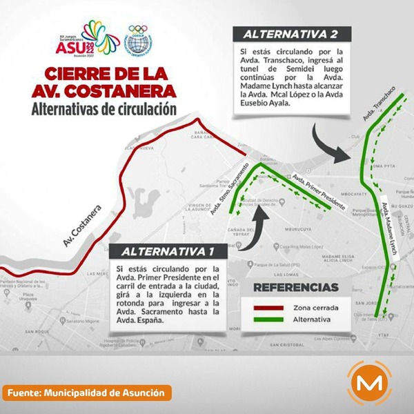 Tráfico "pesado" por desvíos ante el cierre de la Costanera - ADN Digital