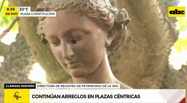 Recuperan esencia de esculturas de hierro de la Plaza Constitución