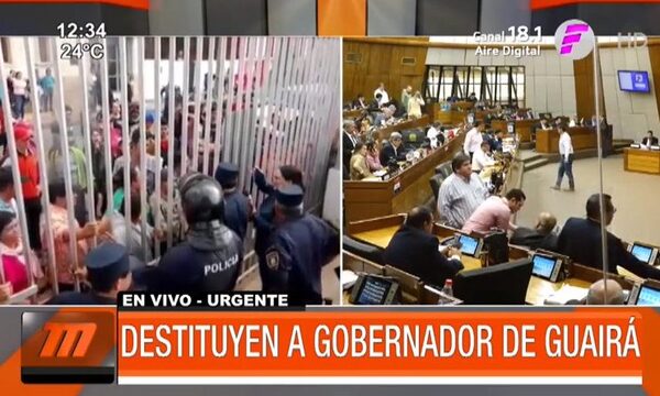 Destituyeron al gobernador de Guairá - Paraguaype.com